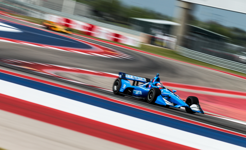 Illustration for article titled Here's All the Action From IndyCar Practice At COTA